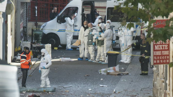 Paris police technicians