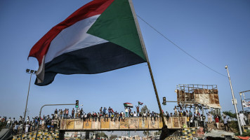 Sudanese protesters -- AFP