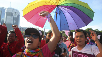 LGBT protest indonesia getty