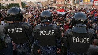 Iraq police protests - getty