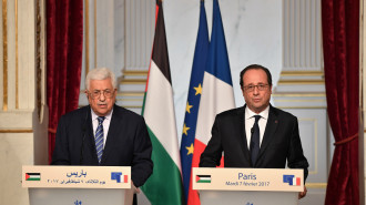 Mahmoud Abbas - Francois Hollande -- Anadolu