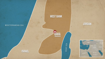 map - baka neighbourhood - jerusalem