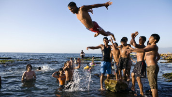 lebanon beach summer GETTY