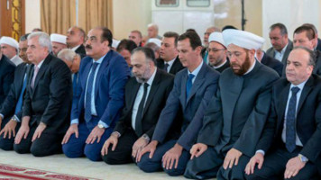 Bashar al-Assad at al-Rawda mosque