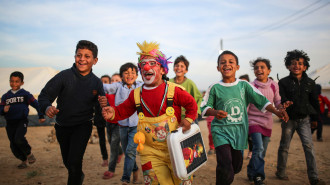 Great Return March clown kids - Getty