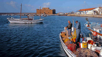 Fishermen in Paphos, Cyprus