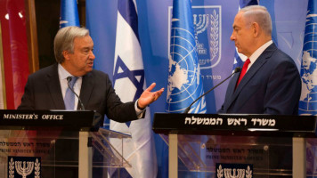 Guterres and Netanyahu - AFP