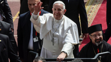 Pope Francis in Cairo AFP