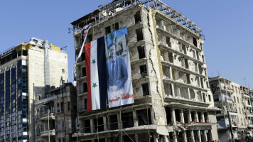 Bashar Assad poster getty