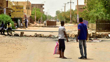 sudan barricade - afp