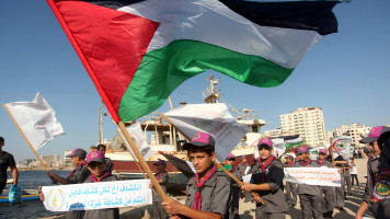 Gaza flotilla blockade protest