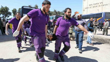 Medical evacuations Qalaat al-Madiq - Getty