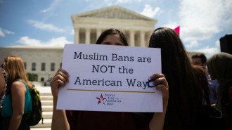  Travel ban protest SCOTUS - Anadolu