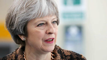 PM Theresa May campaigning in local elections