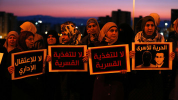 palestinian prisoners Israel protests women