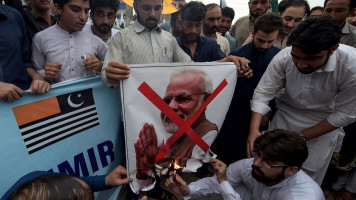 modi protest kashmir getty