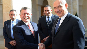 Netanyahu Abdullah II Getty