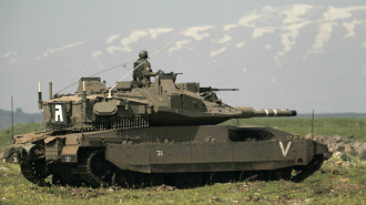 Israeli tank in the Golan Heights