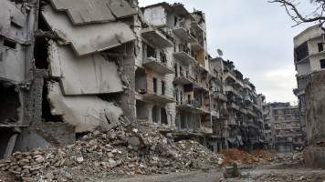 Aleppo destruction -- AFP