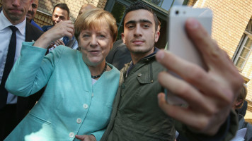 merkel selfie Getty