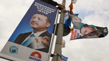 Turkey election poster Erdogan - Getty