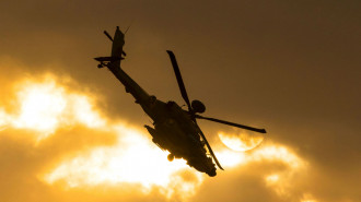 Israel apache helicopter AFP