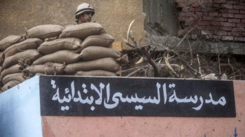 Egyptian soldier at school