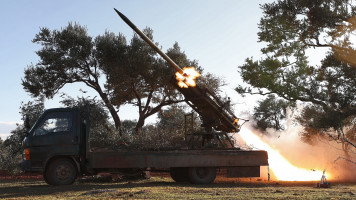 syria rebels rocket