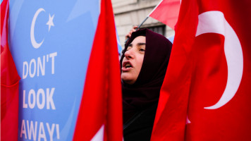 Uighur protest London - nurphoto