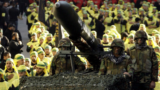 Hizballah fighters Fajr missile