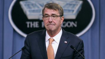 Defense Secretary Ashton Carter Briefing At The Pentagon 