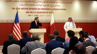 Kerry and al-Attiyah - Doha talks