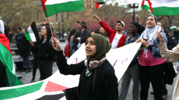 Palestine protest New York - Anadolu