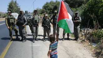 Palestinian flag child