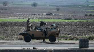 Turkish army vehicle near the Syrian border