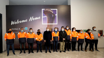 The fifteen Turkish sailors after their arrival [GETTY]