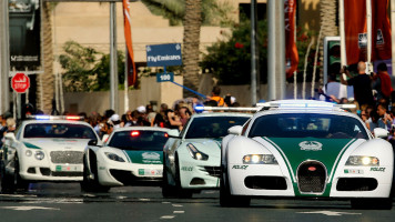 The UAE's top-end sports police cars (AFP)