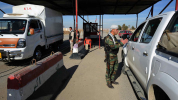 PMF fighters in Bartala northern Iraq AFP