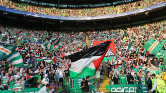 Celtic fans Palestine flag Getty