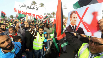 No to Macron Libya - Getty