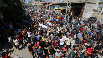 gaza fishermen funeral