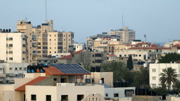 Gaza solar panels / AFP