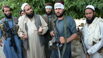 Taliban fighters in Jalalabad