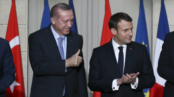 Erdogan Macron - Getty