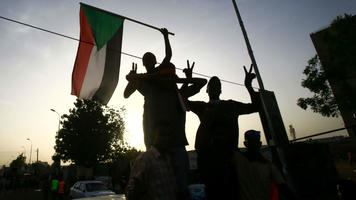 sudan protest flag - afp