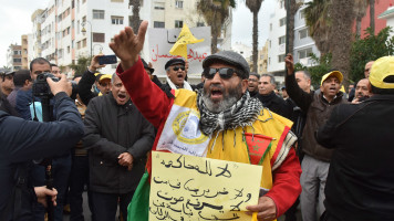 Morocco journalist protest ANADOLU