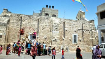 Gaza Eid celebrations church 2014 Getty