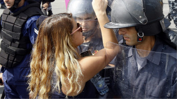 Protest and riot police Beirut