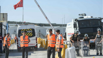 Police at Istanbul's new airport