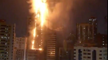 Sharjah city fire -- Twitter